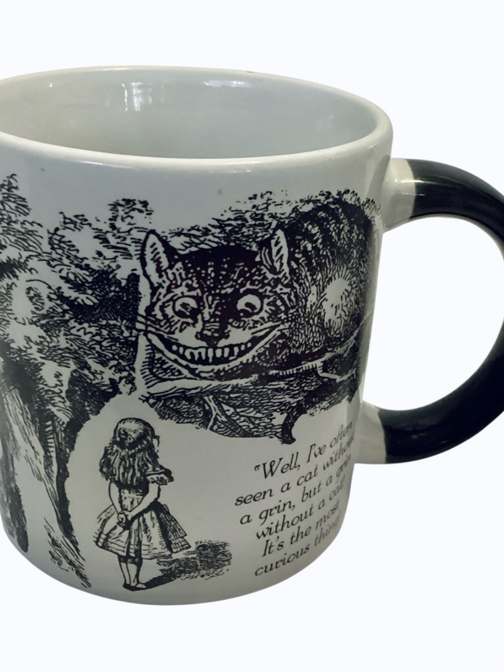 ALICE IN WONDERLAND Disappearing Cheshire Cat Unemployed Philosophers Guild Mug - Picture 2 of 6